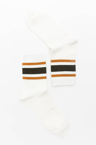Retro Stripe Crew Socks