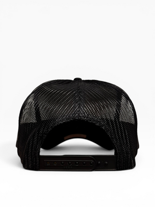 Gold Dogs Live Free Black Trucker Hat