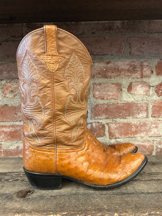 Carlos Ostrich Cowboy Boots Men’s Size 12