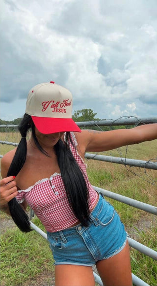 Manda Leigh Y'all Need Jesus Trucker Hat