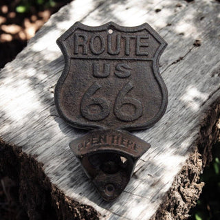 Route 66 Cast Iron Bottle Opener