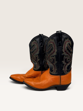 Genuine Lizard Cowboy Boots Women’s Size 8