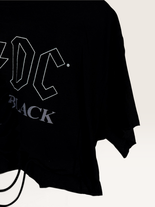AC/DC Back in Black Chop Shop Crop T-Shirt
