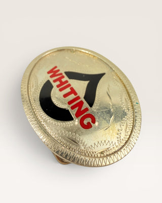 Whiting Oval Metal Belt Buckle