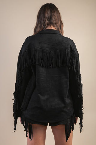 Wish You Didn't Know Fringe Shacket