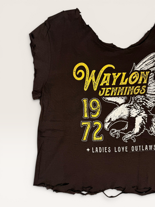 Waylon Jennings Chop Shop Distressed T-Shirt