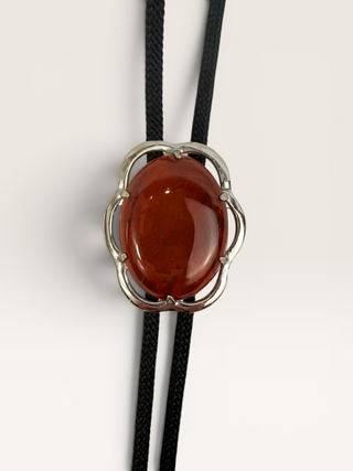 Red Jasper in Silver Bolo Tie