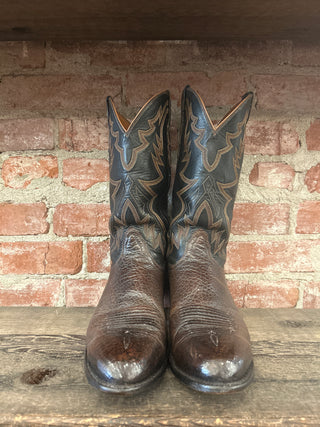 Lucchese Bull Neck Leather Men’s 11 Wide Cowboy Boots