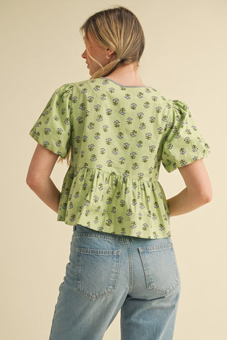 Janessa Tie Front Top