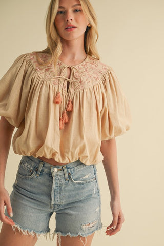 Alia Embroidered Top