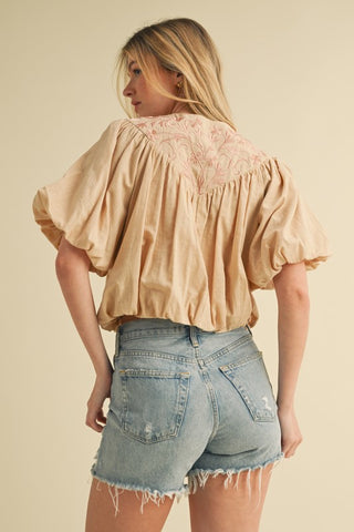 Alia Embroidered Top