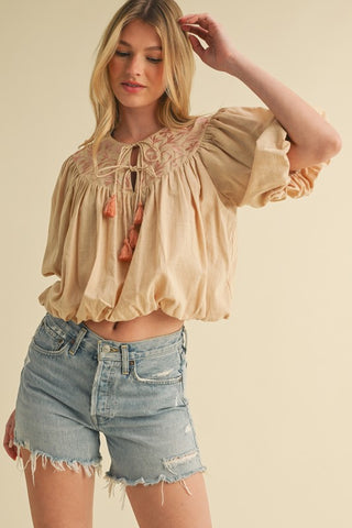 Alia Embroidered Top