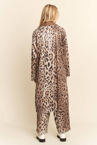 Caviar Dreams Leopard Sequins Duster