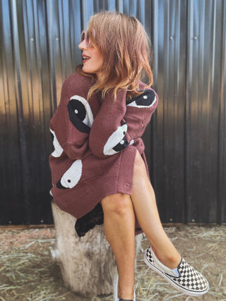 Good Vibes Oversized Cardigan
