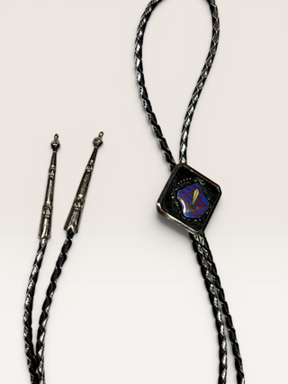 Military-Style Heraldic Crest Bolo Tie
