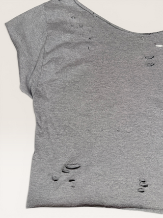 Plain Grey Chop Shop Crop Top