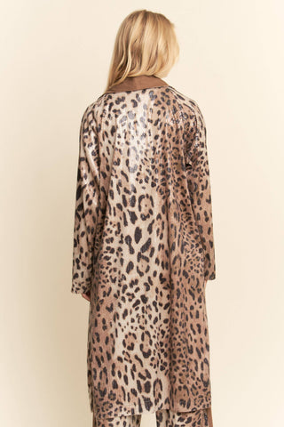 Caviar Dreams Leopard Sequins Duster