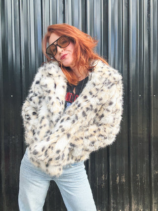 Rock Of Ages Leopard Faux Fur Jacket