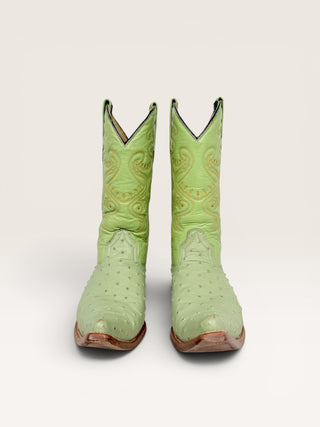 Potrillo Salvaje Ostrich Cowboy Boots Size Men’s Size 9 Women's 10.5 wide