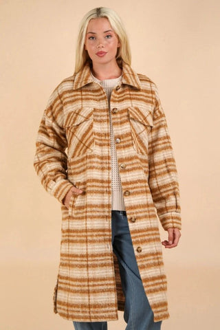 Roxy Plaid Brushed Flannel Jacket