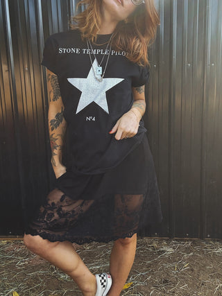 Sugar On Me Lace Trim Tank Dress