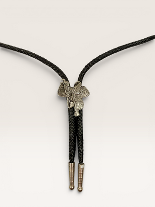 Vintage Silver Saddle Bolo Tie