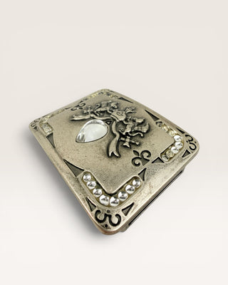 Dual Griffin Bejeweled Belt Buckle