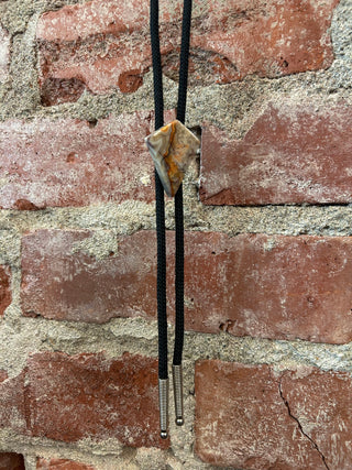 Diamond Crazy Lace Agate Bolo Tie