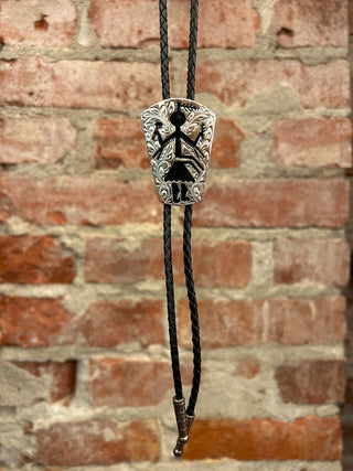 Native American Style Metal Bolo Tie