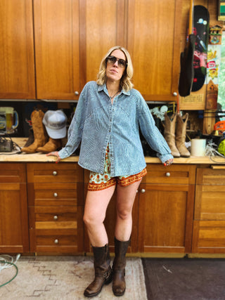 Fly Away Chambray Button Down Shirt