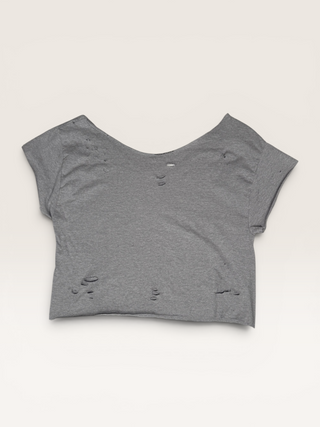Plain Grey Chop Shop Crop Top