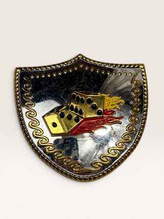 Flaming Dice Belt Buckle