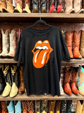 Chop Shop Rolling Stones Distressed Tongue T-Shirt