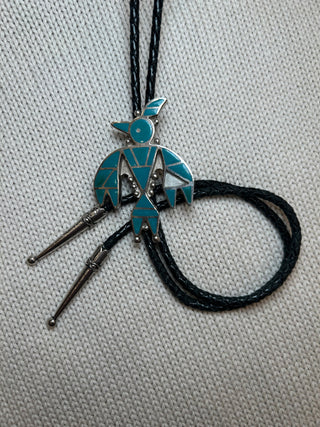 Turquoise Bird Bolo Tie