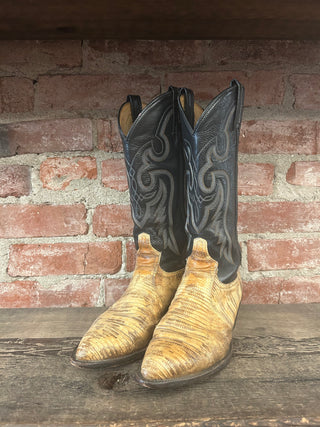 Tony Lama Tegu LizardCowboy Boots Women's Size 8.5