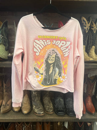 Chop Shop Janis Joplin cropped sweatshirt