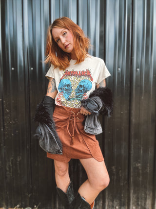 Tularosa Faux Suede Mini Skirt