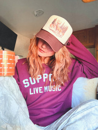 Country Music Makes You Live Longer Crew Neck Sweatshirt