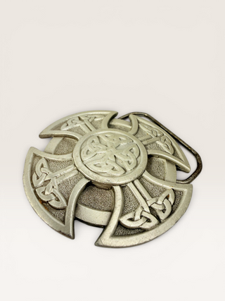 Pewter Celtic Knot Vintage Belt Buckle