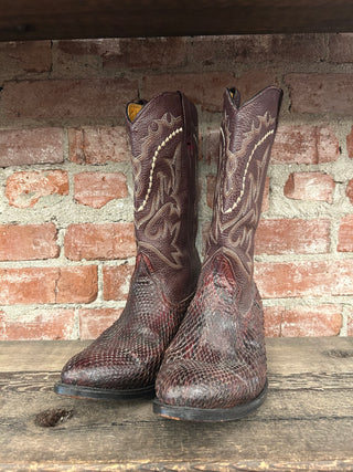 African Genuine Snake Cowboy Boots Men’s Size 10