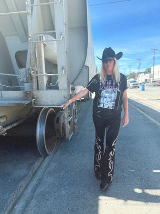 Wait For Me Denim Bell Bottom Embellished Jeans