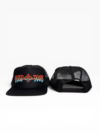 Gold Dogs Gradient Flat Bill Trucker Hat