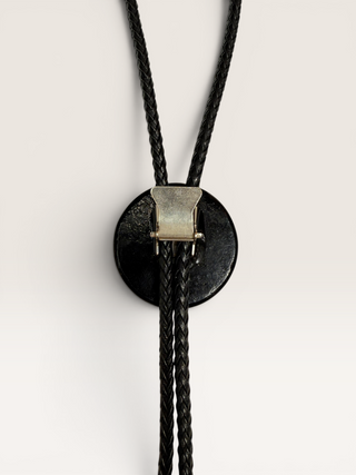 Vintage Glass Animal Print Bolo Tie