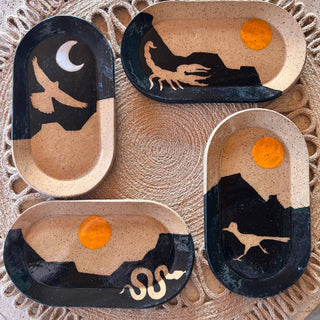 Desert Bloom Ceramic Trays
