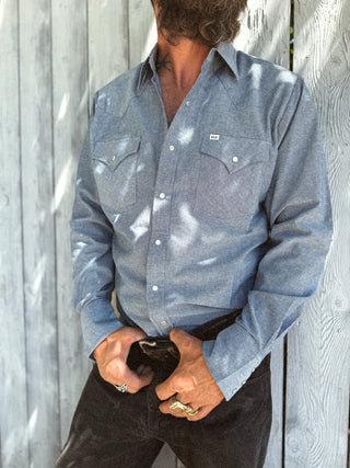 Ely Long Sleeve Chambray Work Shirt