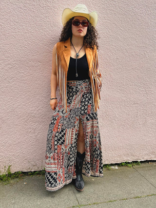Codee Paisley Print Maxi Skirt