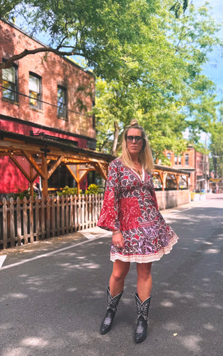 Flower Child Bell Sleeve Dress