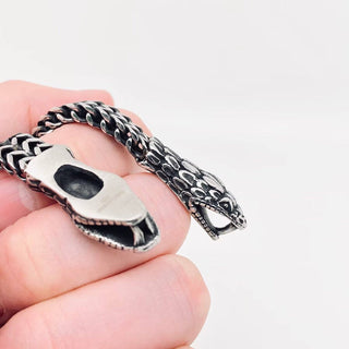 Double Snake Head Men's Chain Necklace