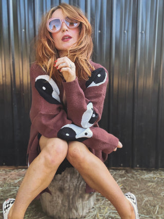 Good Vibes Oversized Cardigan