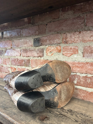 Tony Lama Genuine Eel Cowboy Boots Women's Size 8